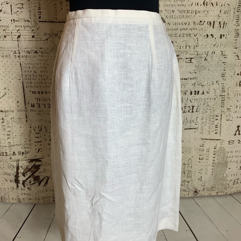 Harve Benard Cream Pencil Skirt Sz 4
